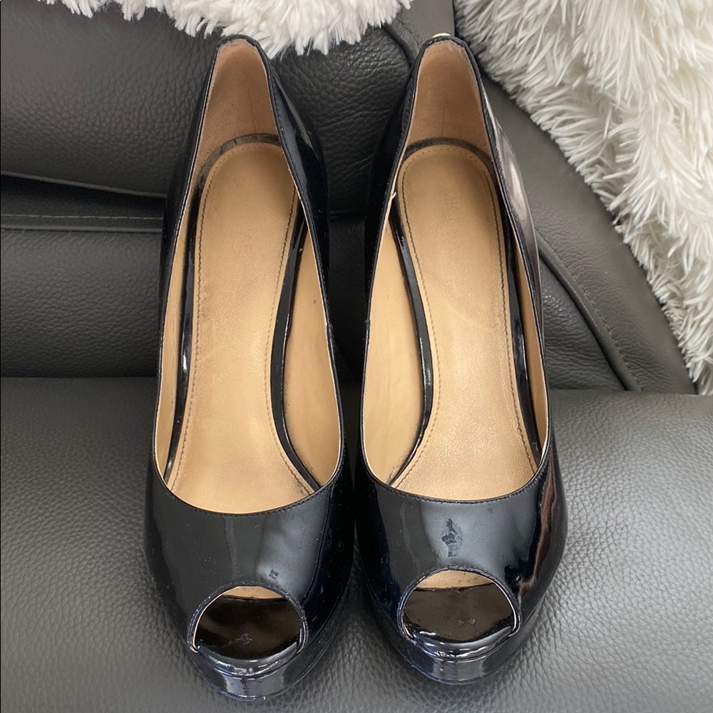 MICHAEL Michael Kors Black Peep-Toe Heels